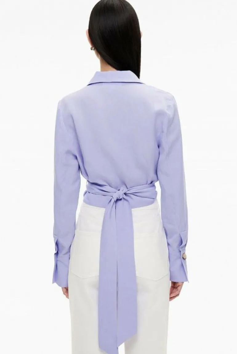 Sale | Shirts^Witchery Long Sleeve Tie Crop Shirt Black
