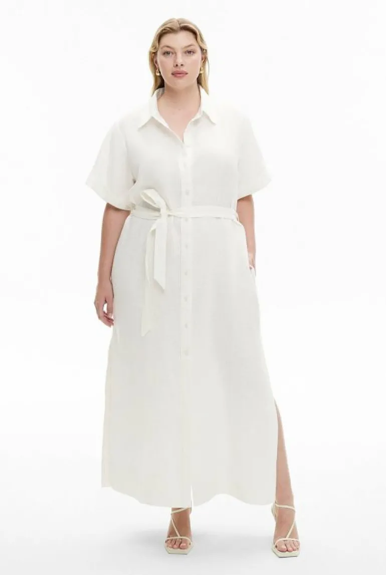 Dresses^Witchery Longline Shirt Dress FreshWhite