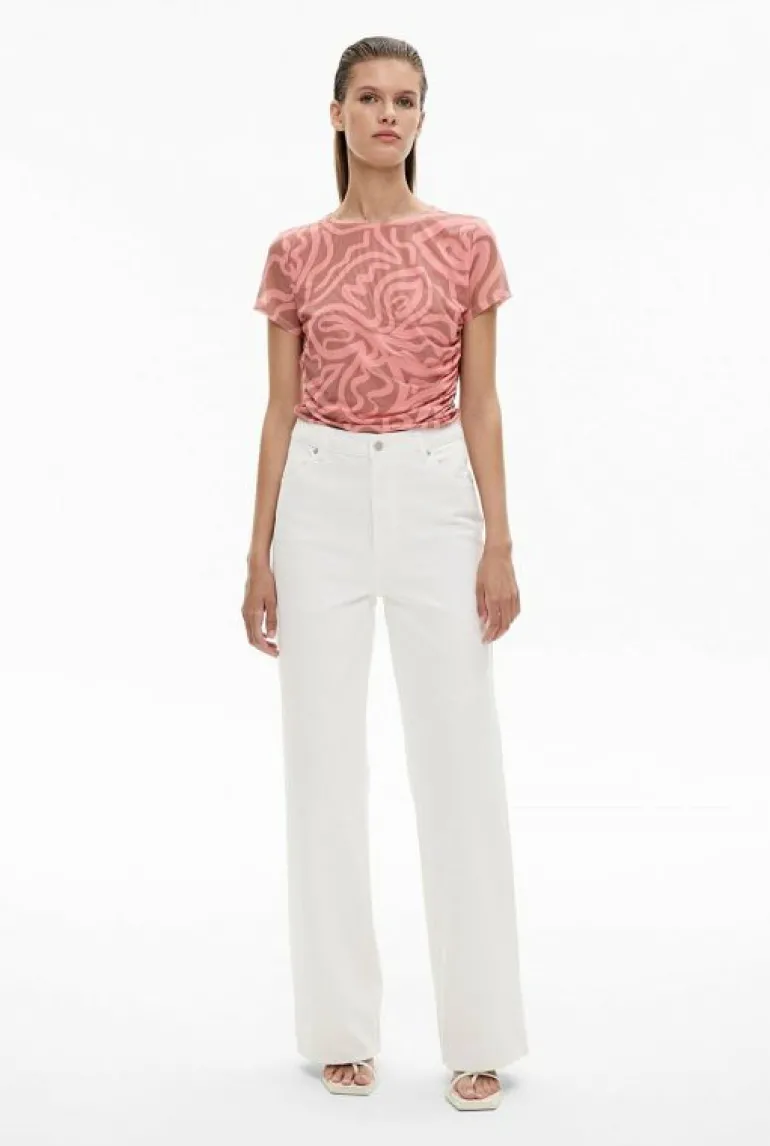 Tops & T Shirts^Witchery Mesh Gather Top RosewoodPrint
