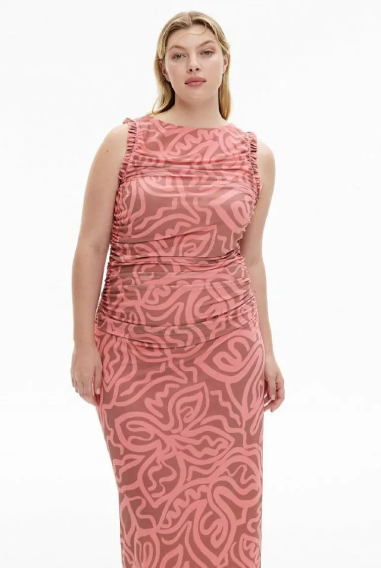 Dresses^Witchery Mesh Ruffle Dress RosewoodPrint