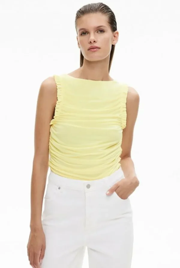 Tops & T Shirts^Witchery Mesh Ruffle Top Black