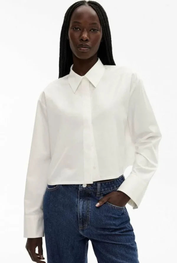 Shirts^Witchery OCRF Cropped White Shirt FreshWhite