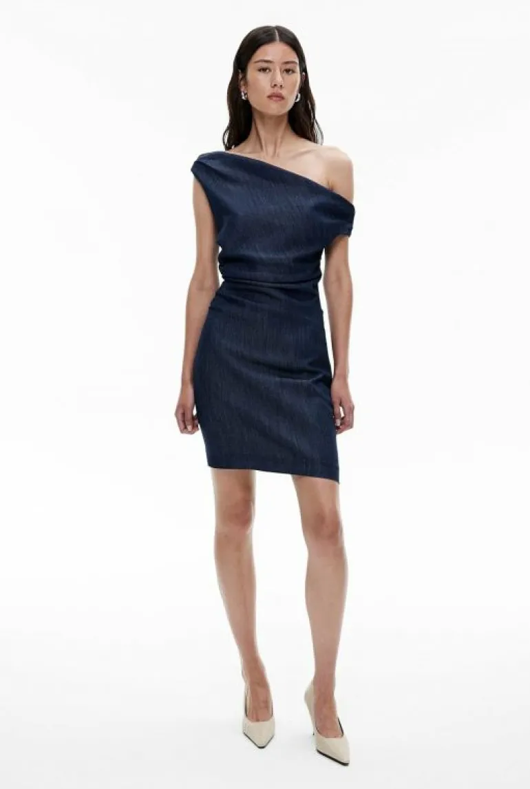 Dresses^Witchery Off Shoulder Denim Dress RawDenim