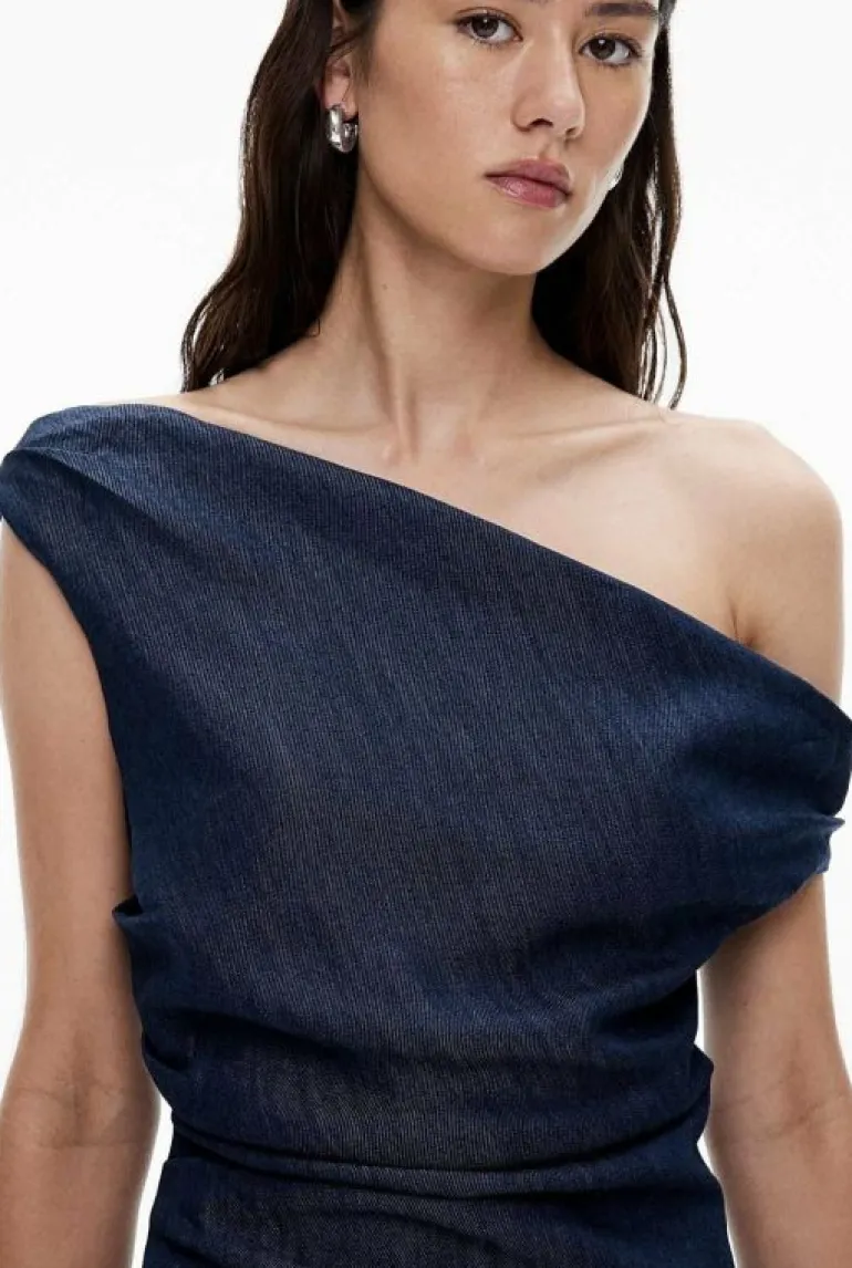 Dresses^Witchery Off Shoulder Denim Dress RawDenim