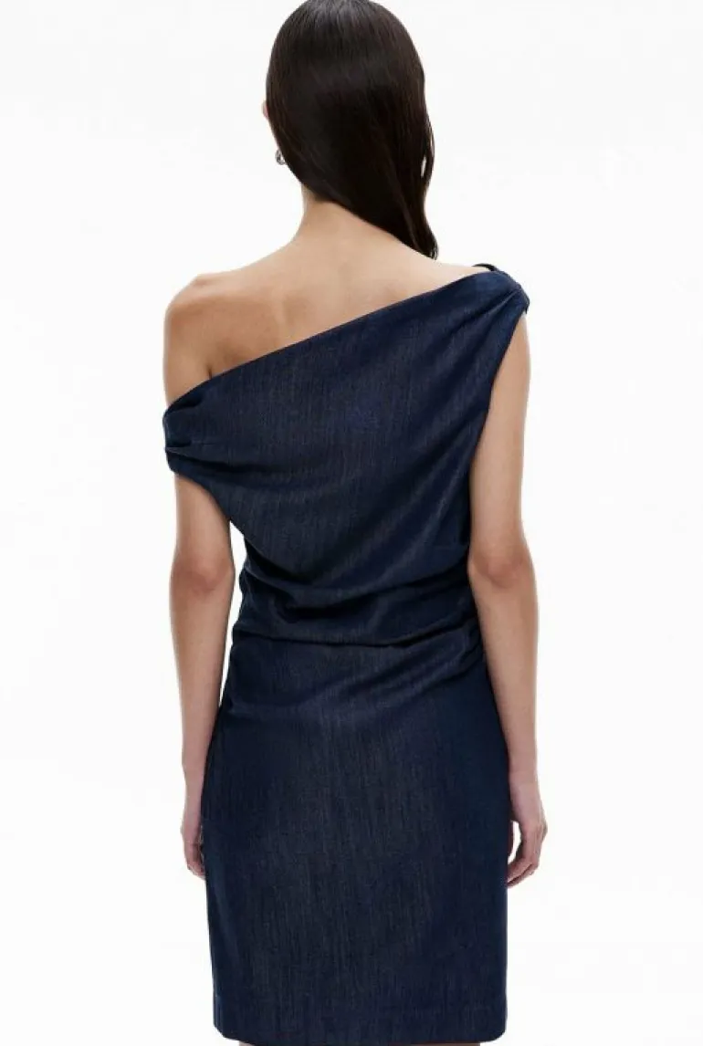 Dresses^Witchery Off Shoulder Denim Dress RawDenim