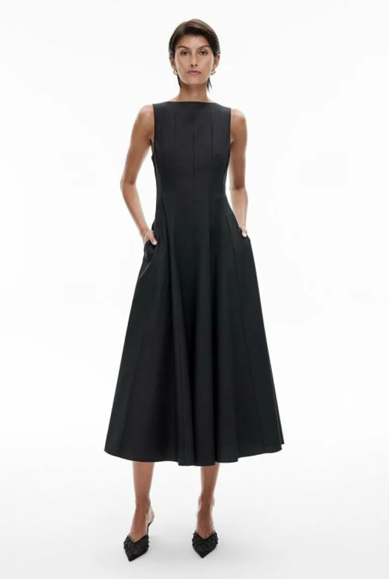 Dresses^Witchery Panelled Midi Dress Black