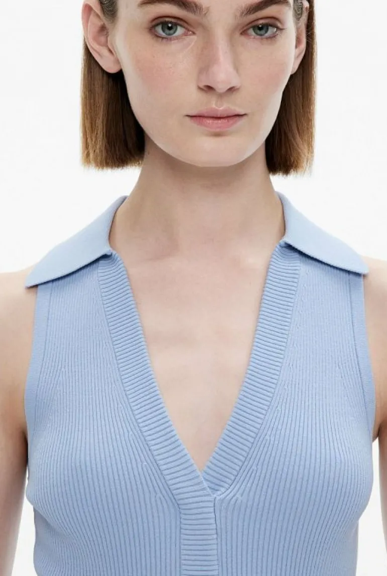 Sale | Tops & T Shirts^Witchery Polo Knit Tank SmokeBlue