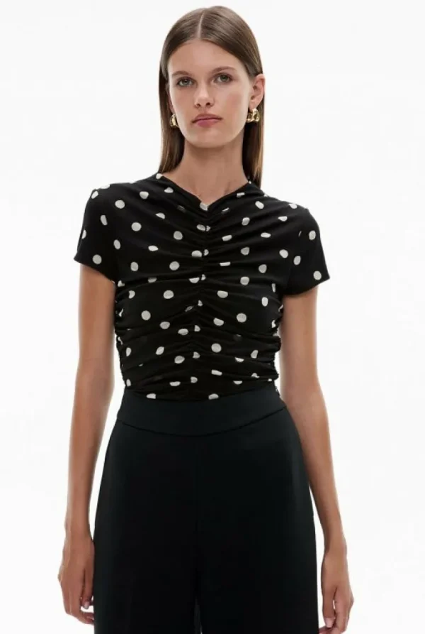 Tops & T Shirts^Witchery Ruched Mesh Tee MultiSpot