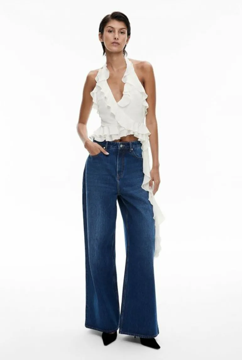 Tops & T Shirts | Shirts^Witchery Ruffle Halter Top Chalk