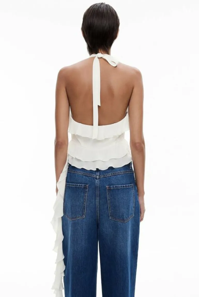 Tops & T Shirts | Shirts^Witchery Ruffle Halter Top Chalk