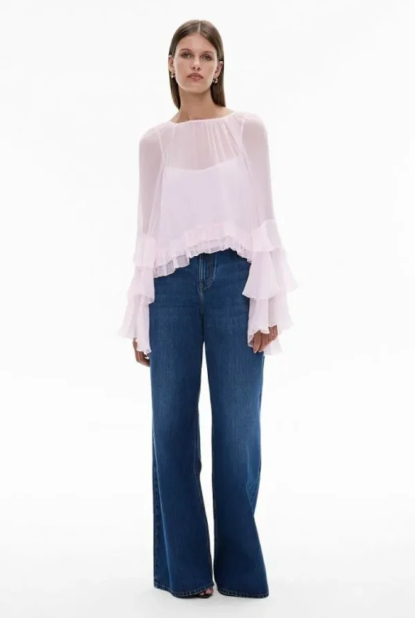 Tops & T Shirts | Shirts^Witchery Ruffle Trim Shirt Black