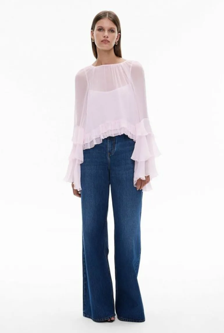 Tops & T Shirts | Shirts^Witchery Ruffle Trim Shirt Black