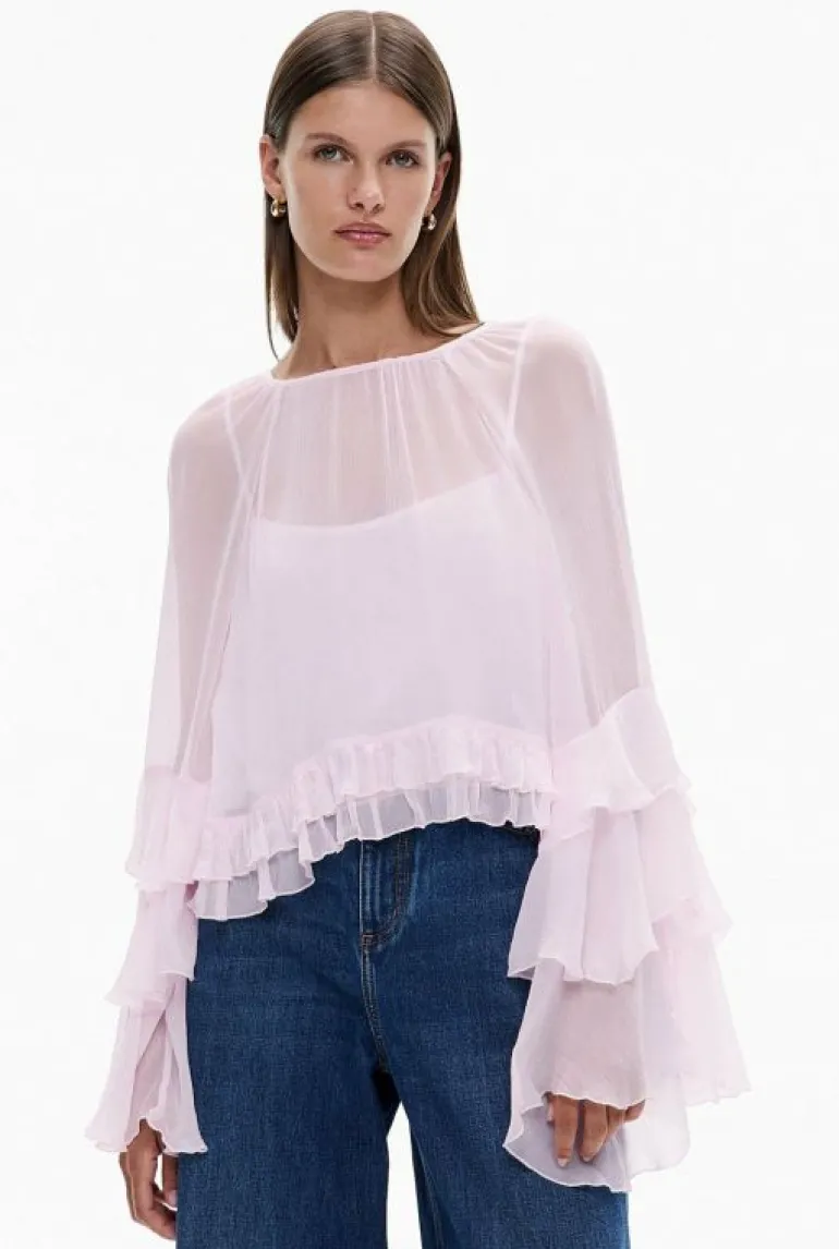 Tops & T Shirts | Shirts^Witchery Ruffle Trim Shirt Black