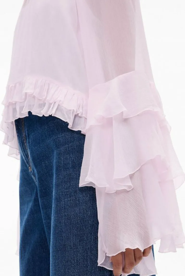 Tops & T Shirts | Shirts^Witchery Ruffle Trim Shirt Black