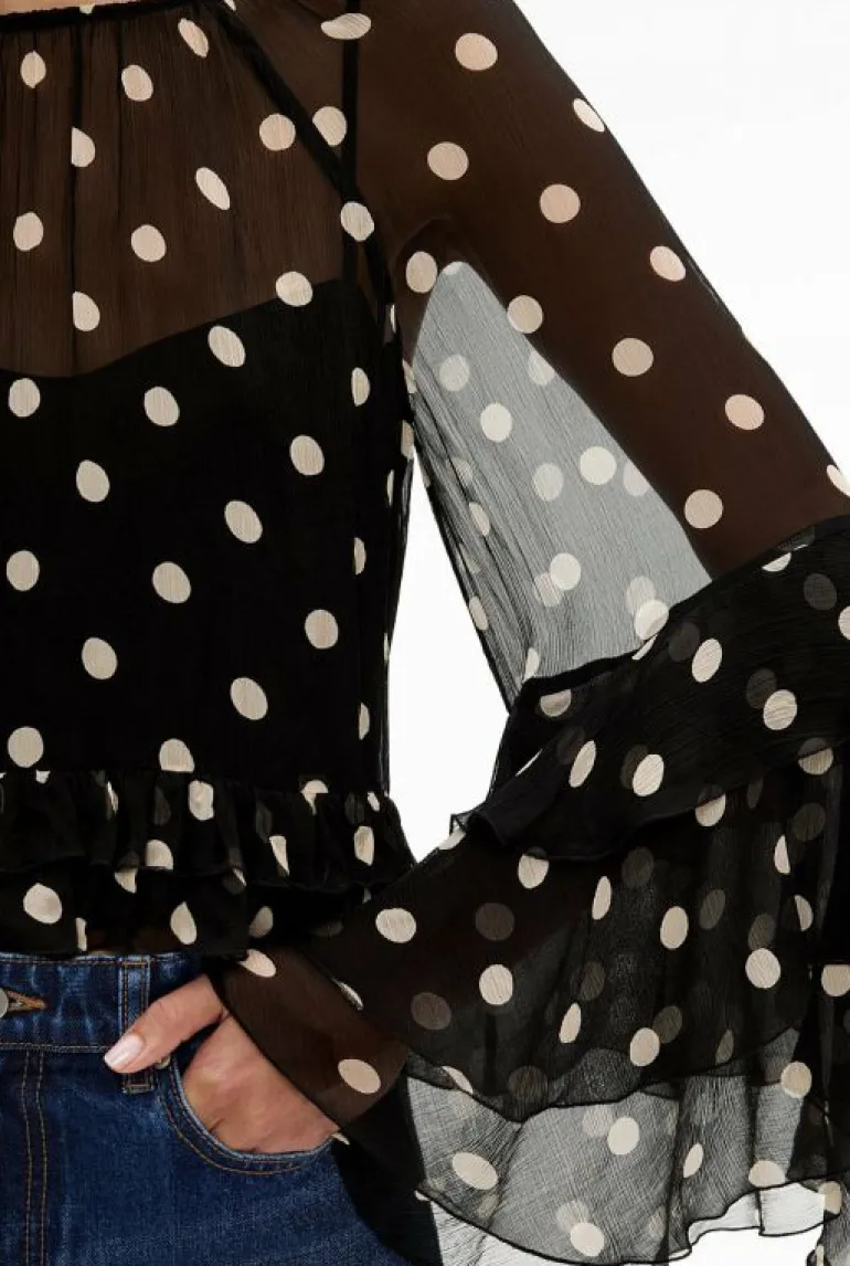 Tops & T Shirts | Shirts^Witchery Ruffle Trim Shirt MultiSpot