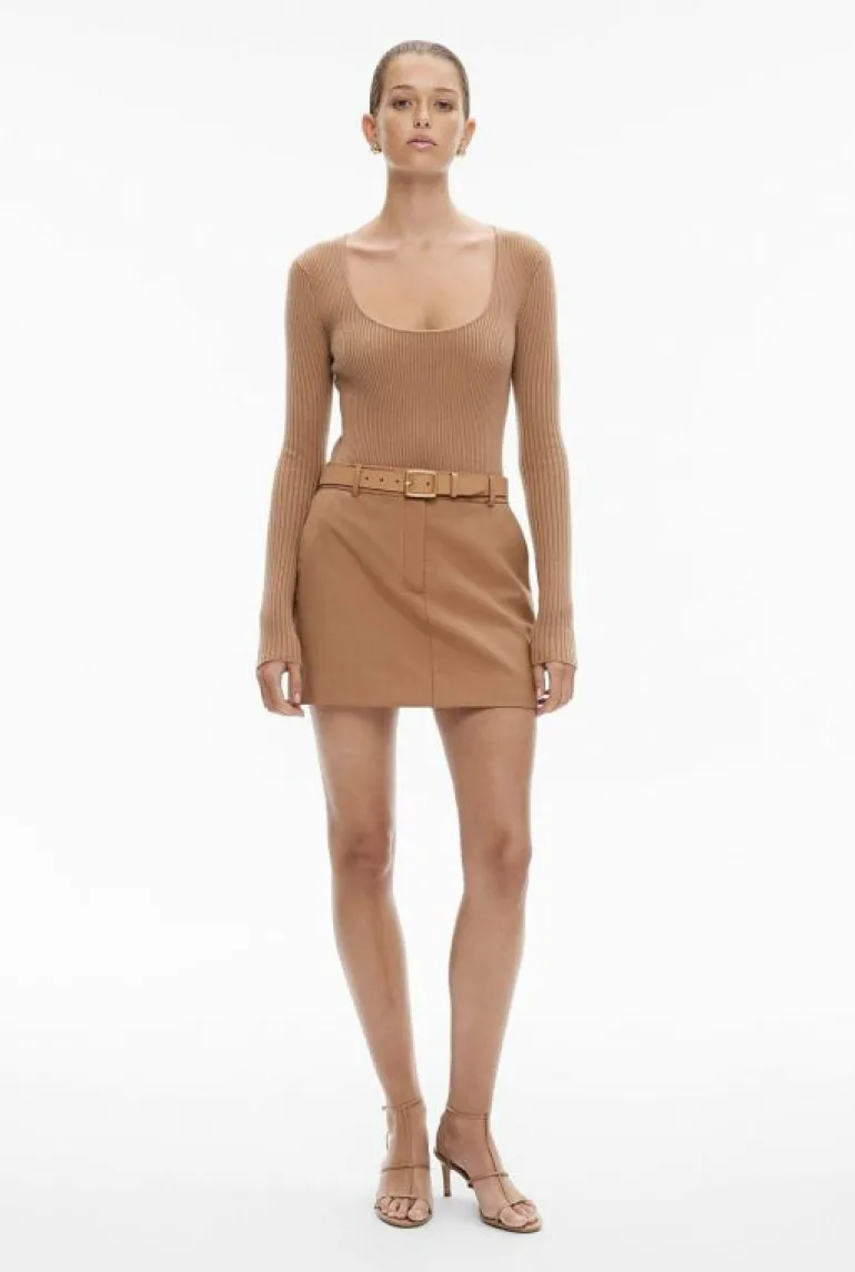 Sale | Tops & T Shirts^Witchery Scoop Neck Long Sleeve Knit Camel
