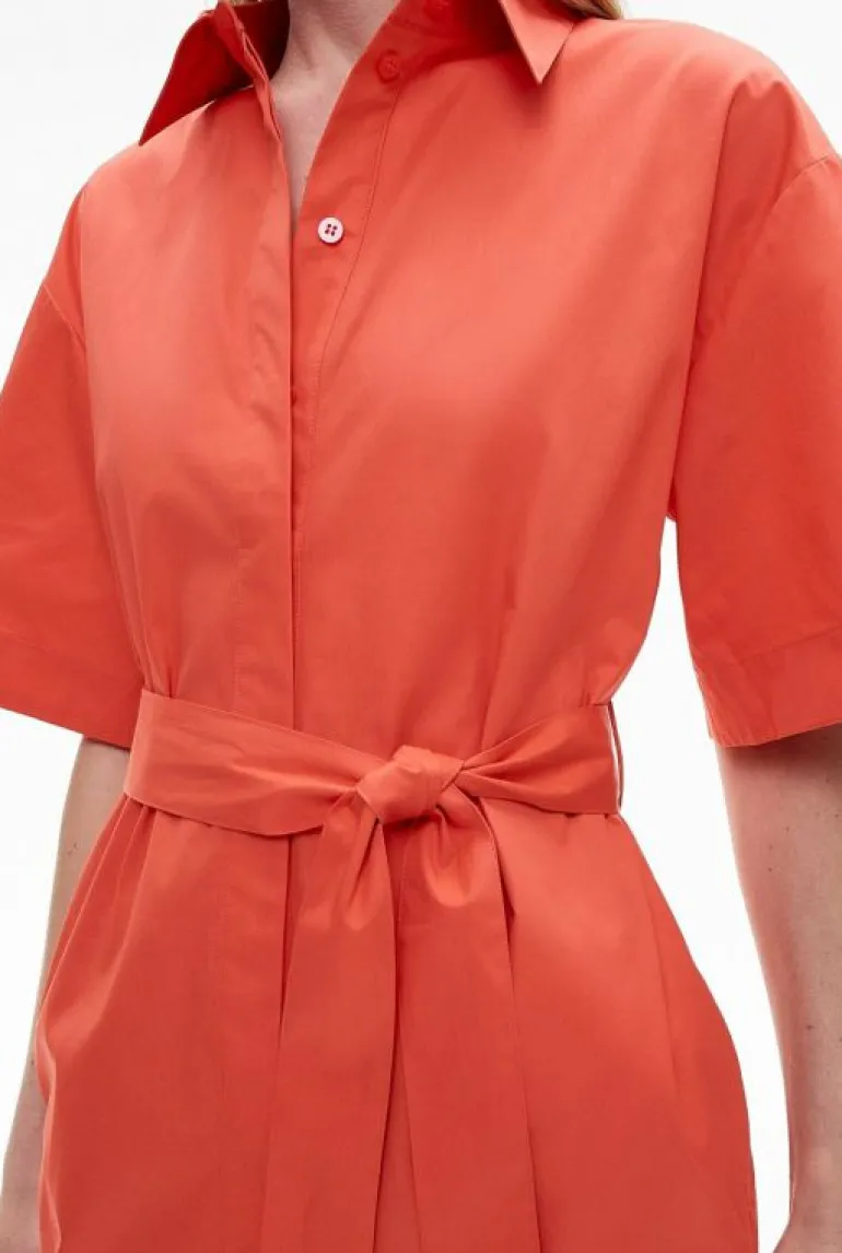 Sale | Dresses^Witchery Short Sleeve Mini Shirt Dress Tangerine