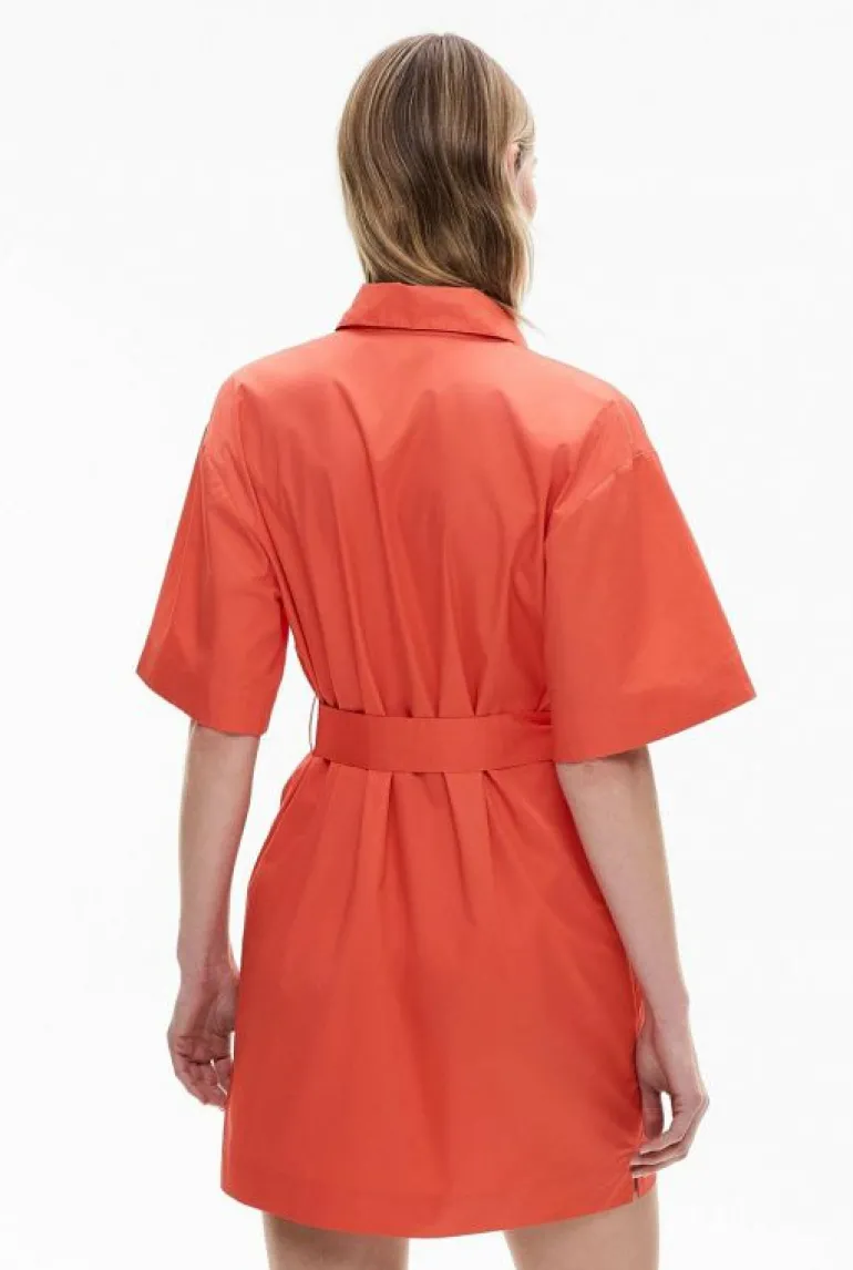 Sale | Dresses^Witchery Short Sleeve Mini Shirt Dress Tangerine