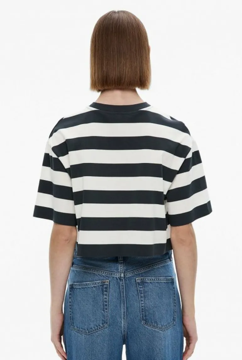 Sale | Tops & T Shirts^Witchery Stripe Crop T-Shirt BlueGrey