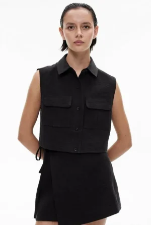 Sale | Tops & T Shirts^Witchery Utility Crop Shirt Black