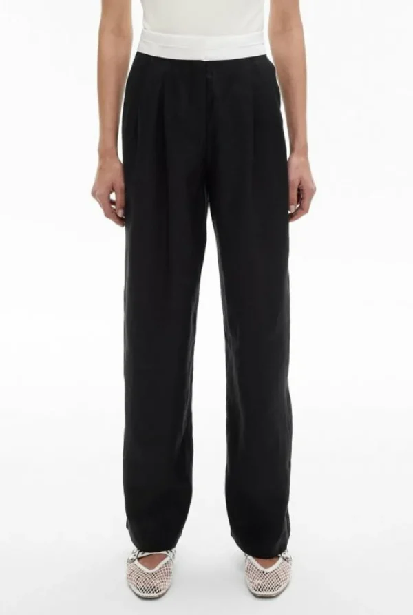 Pants^Witchery Waist Detail Linen Pant StoneYd