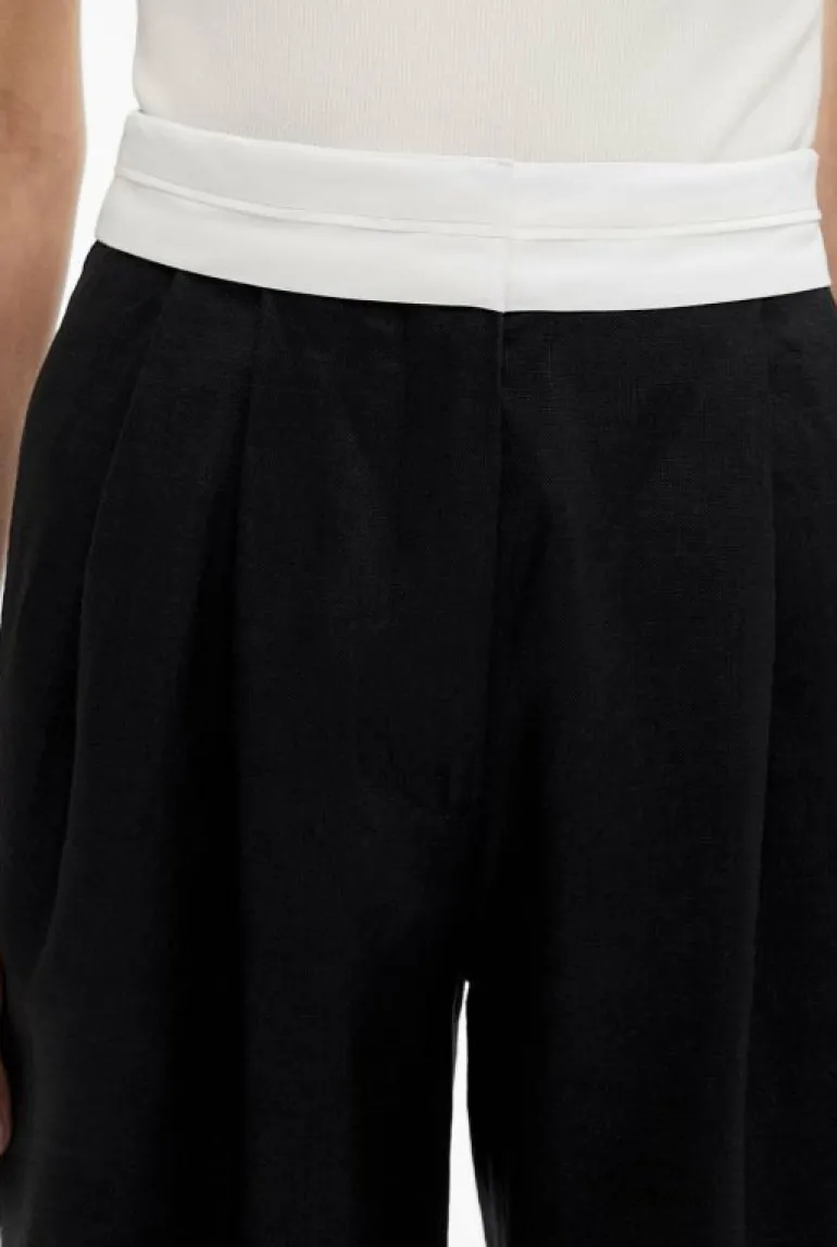 Pants^Witchery Waist Detail Linen Pant StoneYd