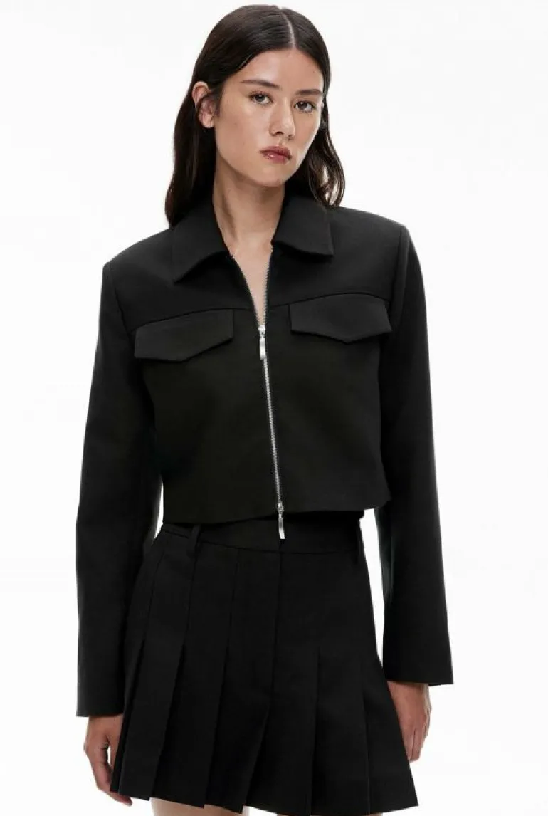 Jackets & Coats^Witchery Zip Front Jacket Black